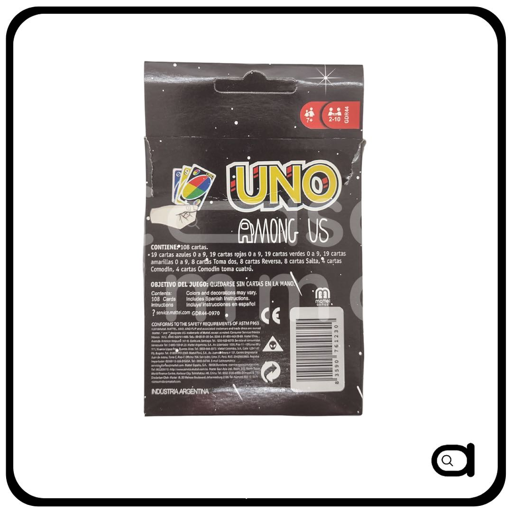 cartas del uno among us
