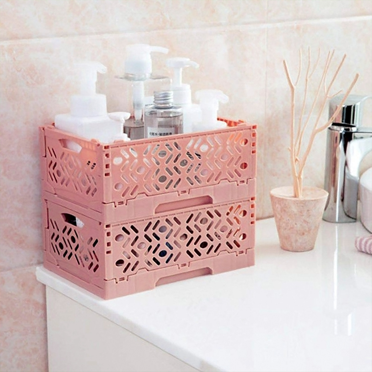 Cajón Moscú Plegable ROSA TIENDA MAS METROS