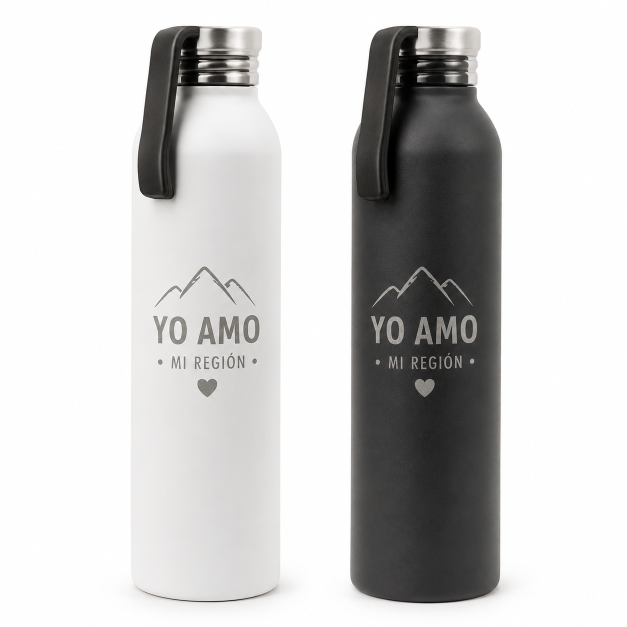 Botella de aluminio con colgante de silicona - Tremun Mayorista