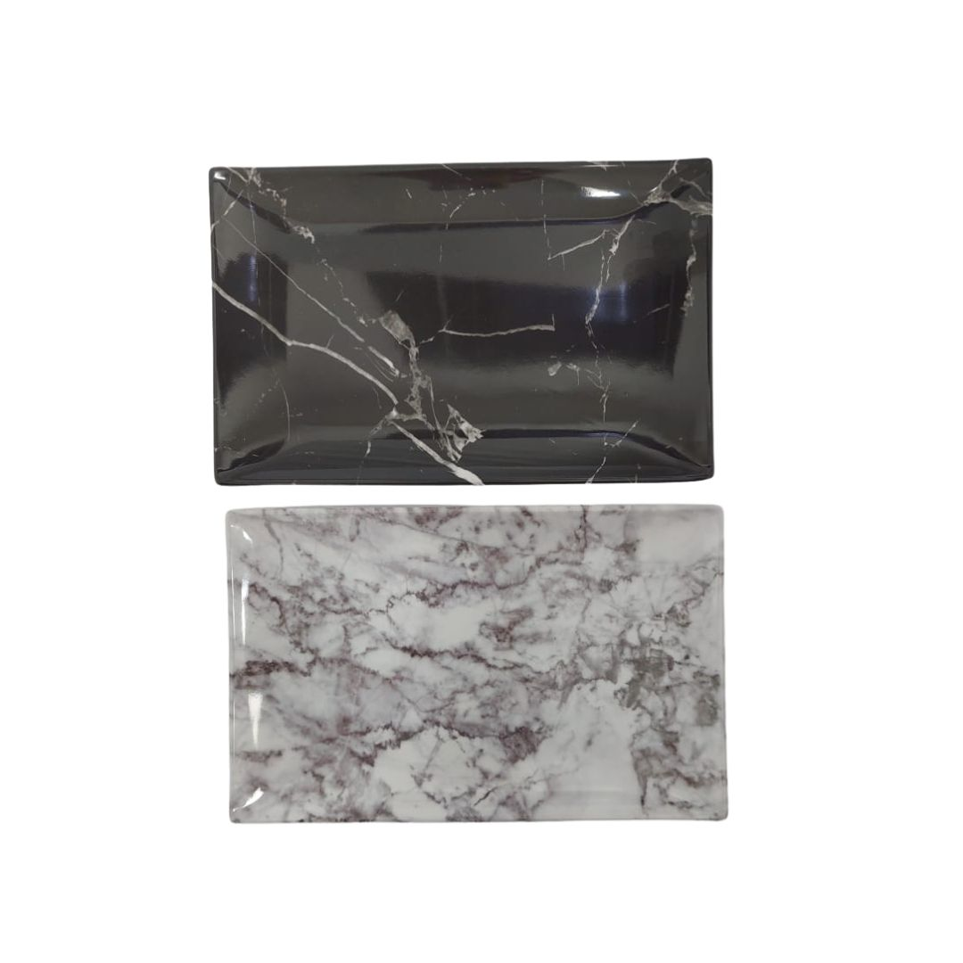 Plato rectangular dise o marmol unica mayorista