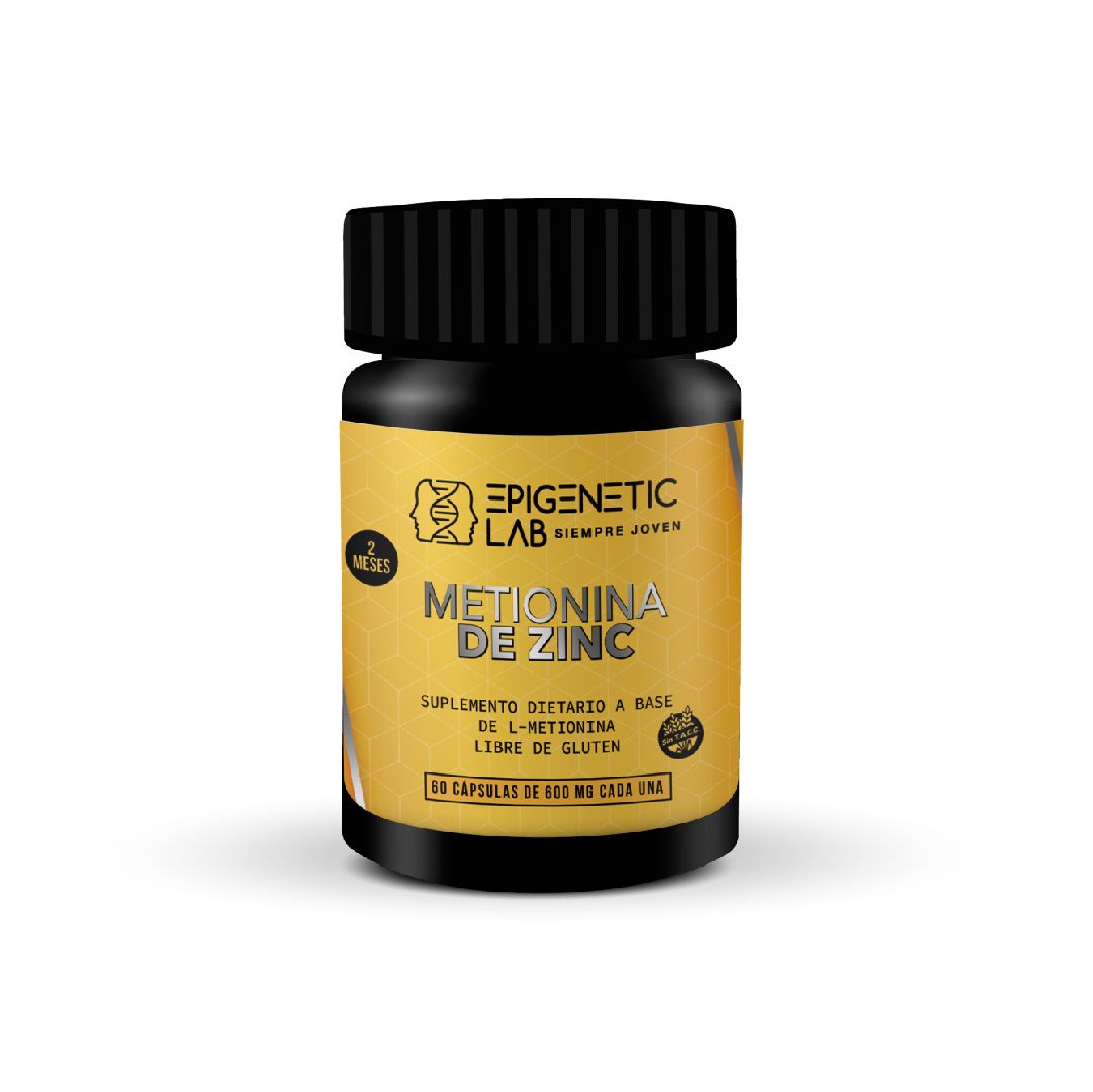 METIONINA DE ZINC AUMENTO DE LA TESTOSTERONA X 60 CAPSULAS DE 600 MG SIN TACC