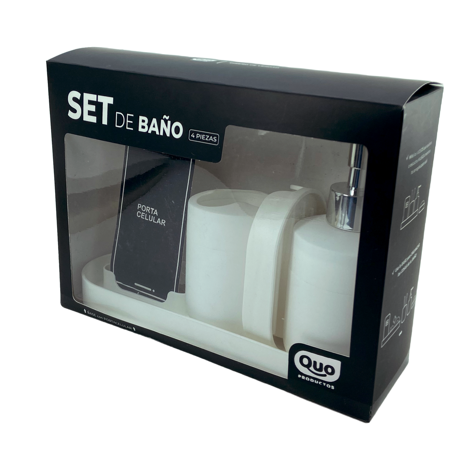 SET DE BAÑO 4 PIEZAS B&N
