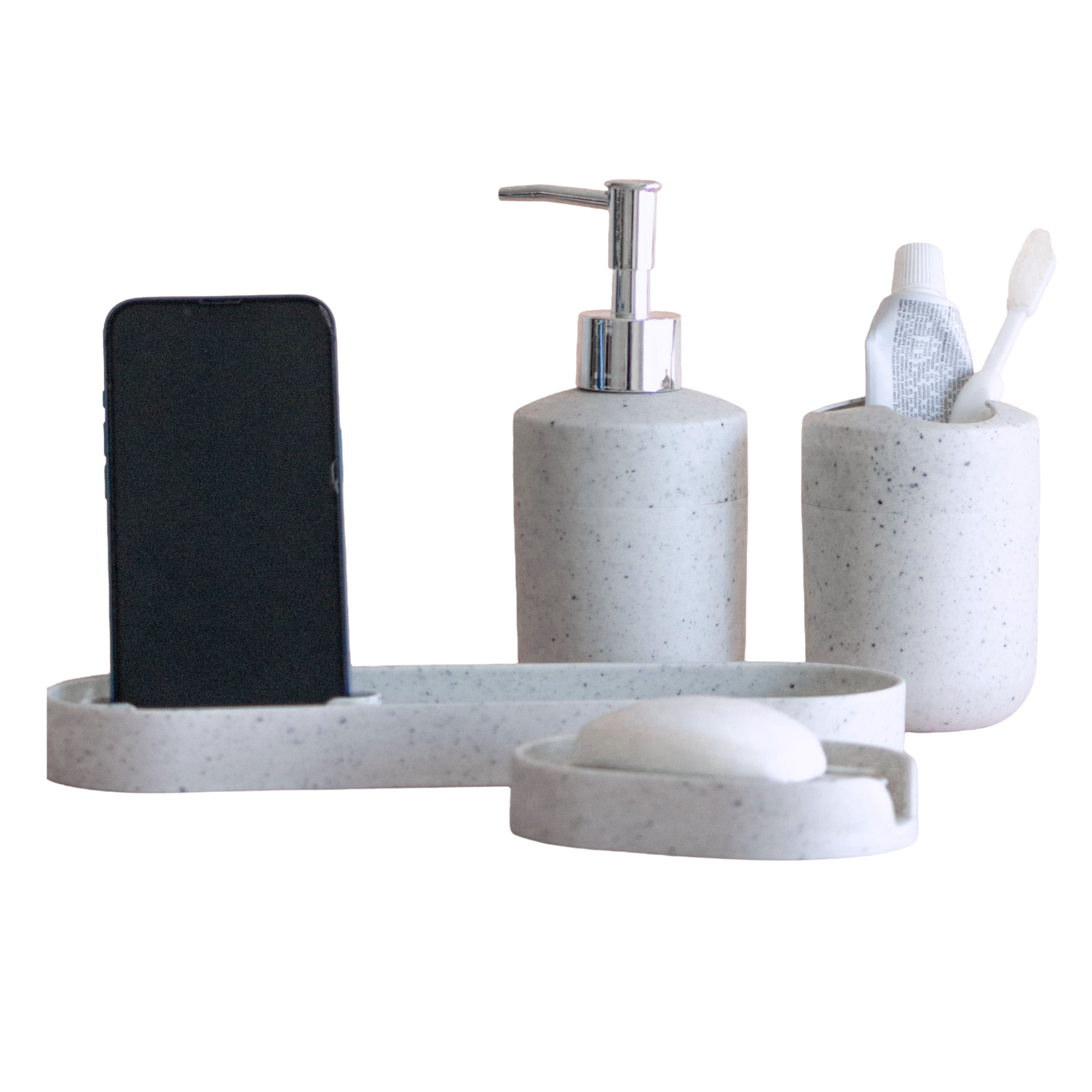 SET DE BAÑO 4 PIEZAS STONE
