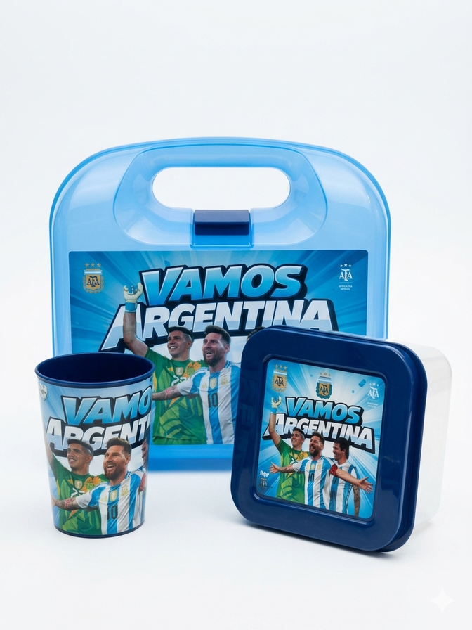 SET LUNCHERA + VASO + CONTENEDOR 1.2L