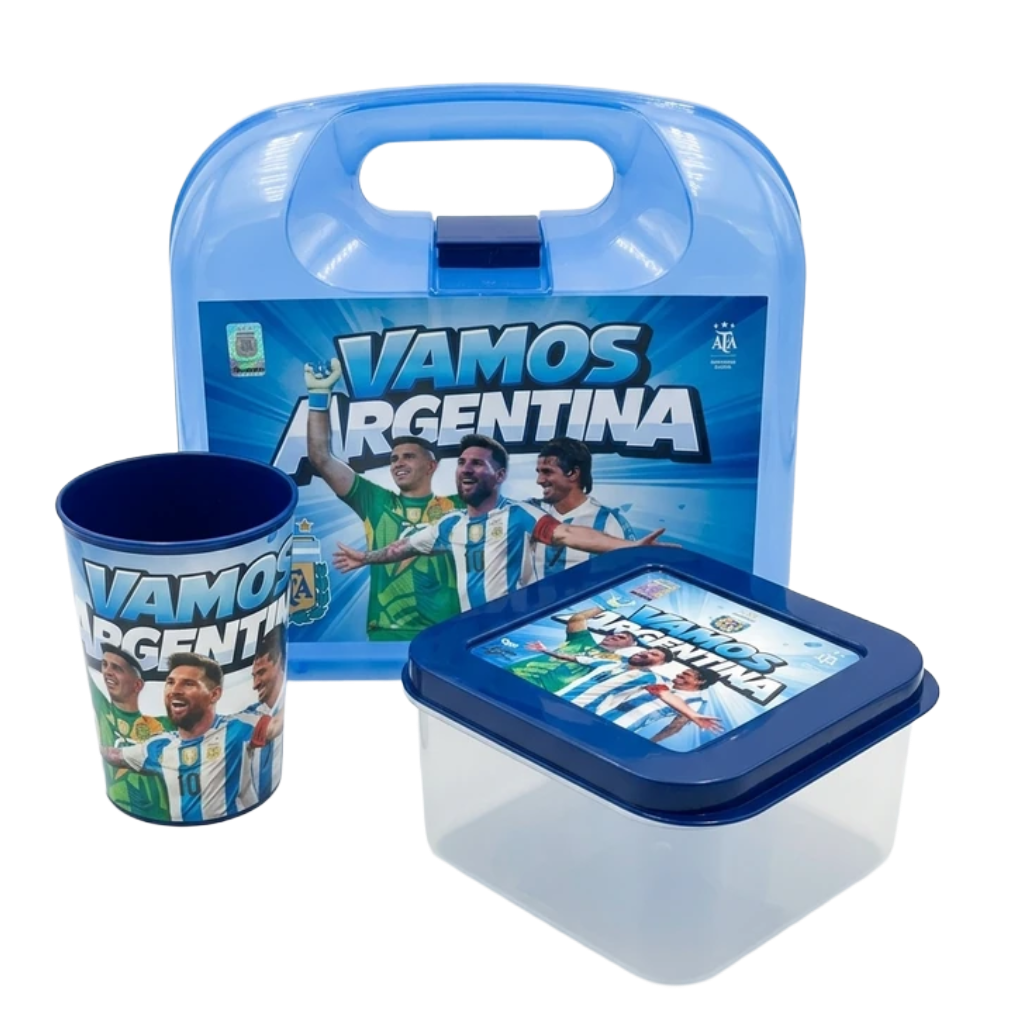 SET LUNCHERA + VASO + CONTENEDOR 1.2L
