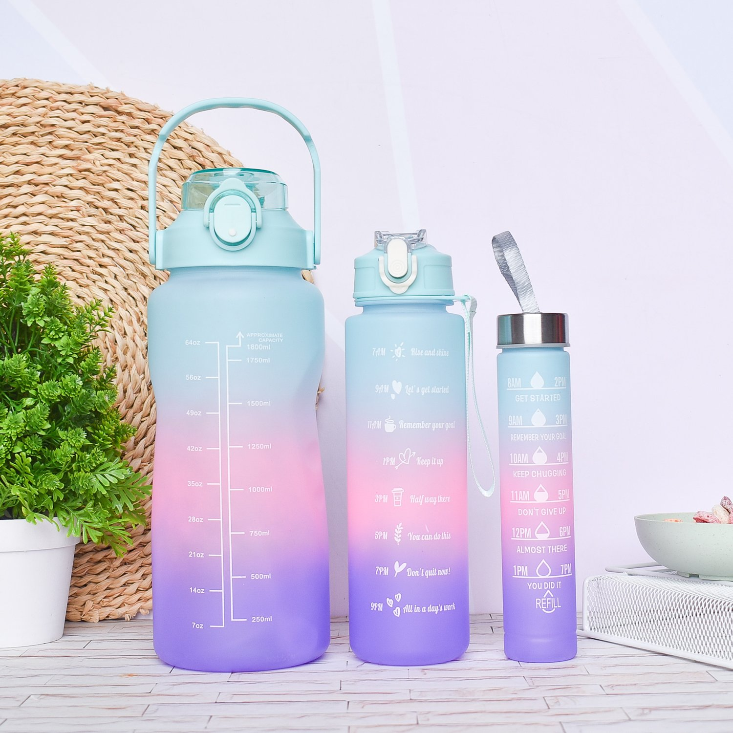 BOTELLAS MOTIVACIONAL X 3 UNIDADES