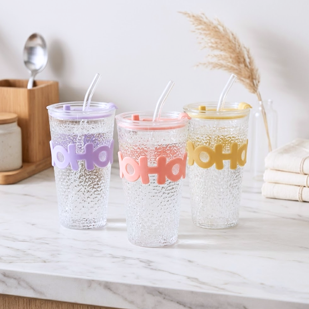 VASO DE VIDRIO CON SORBETE HOHO