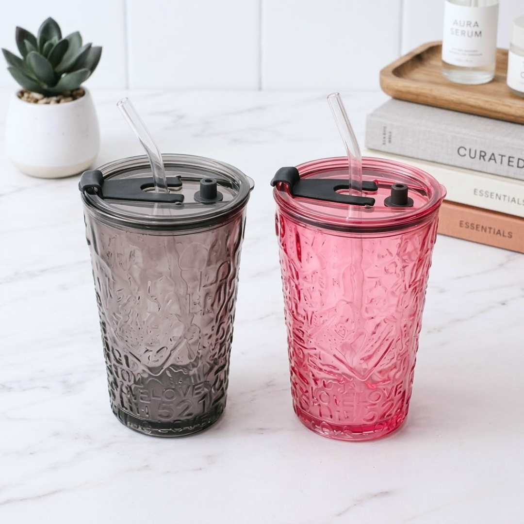 VASO DE VIDRIO CON SORBETE LOVE YOU