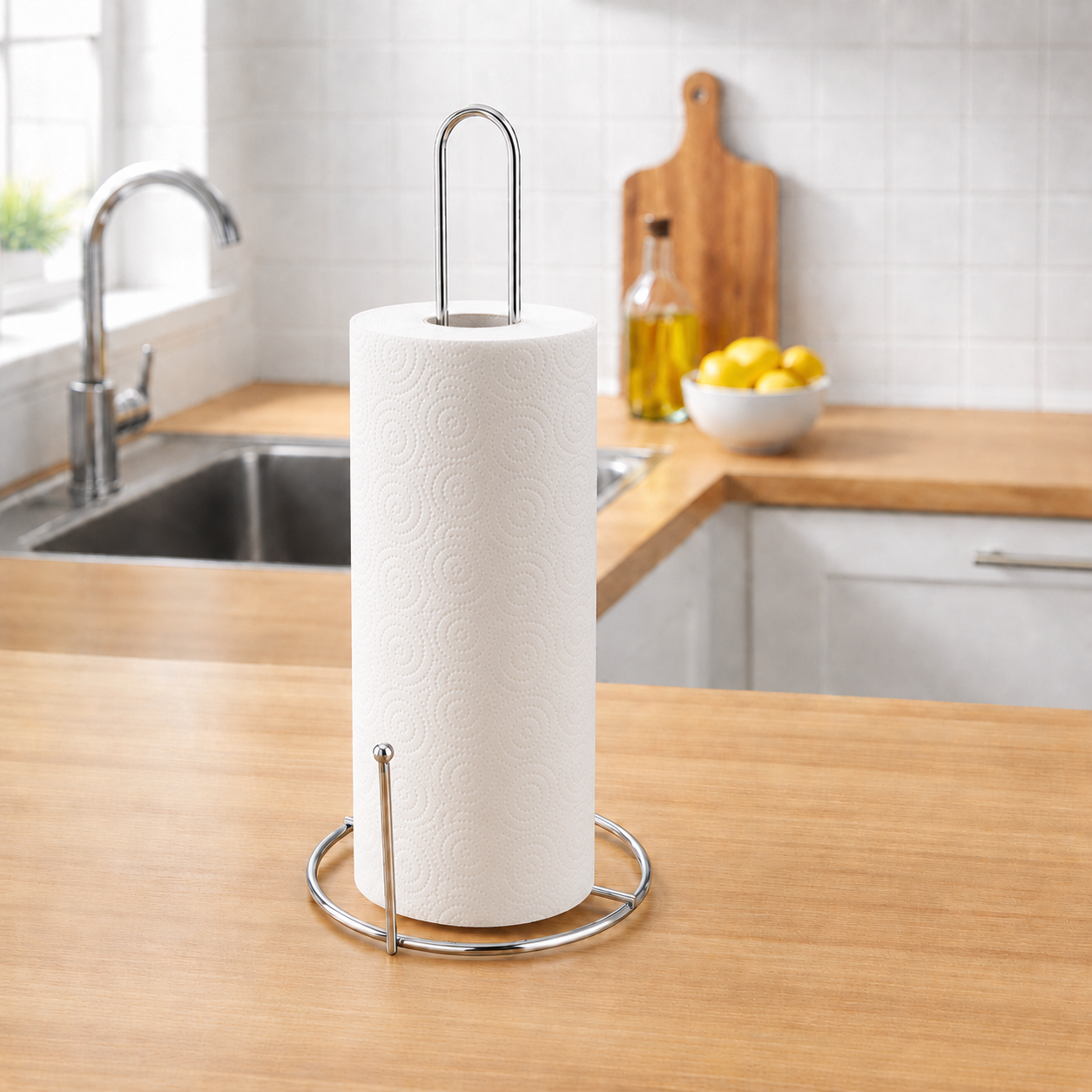 PORTA ROLLO METAL CROMADO