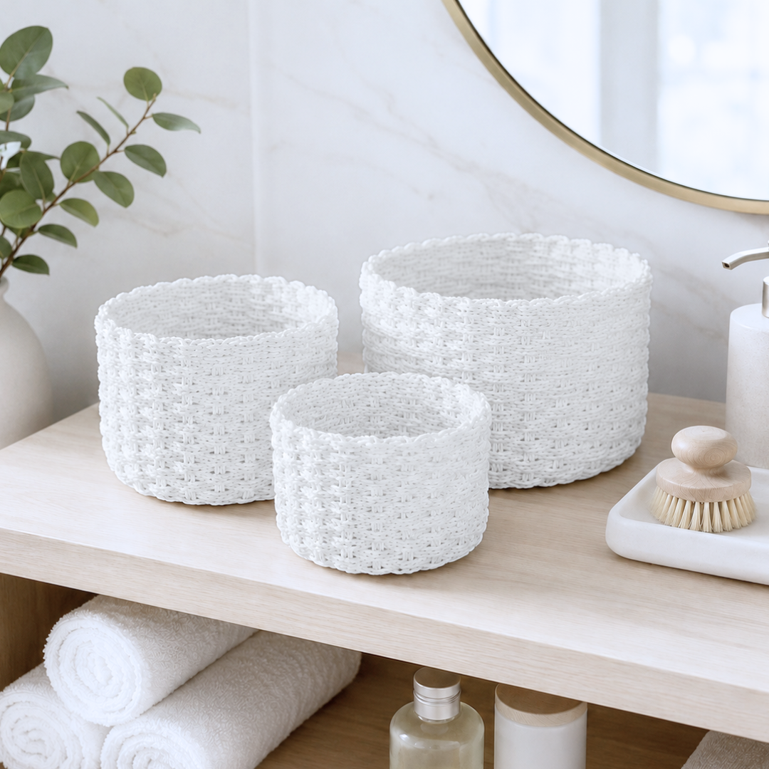 SET X3 CANASTAS CIRCULARES BOHO