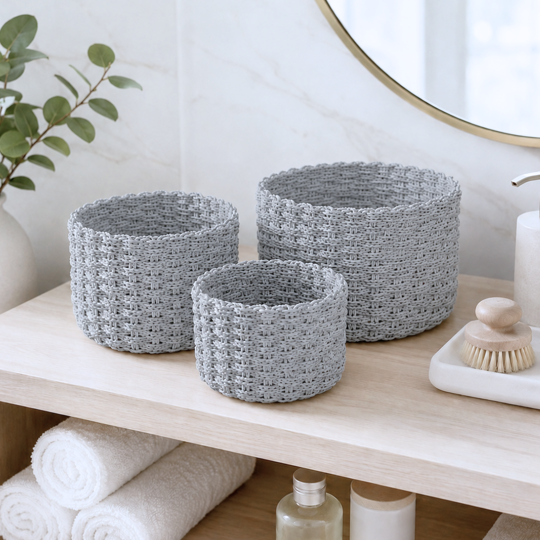 SET X3 CANASTAS CIRCULARES BOHO