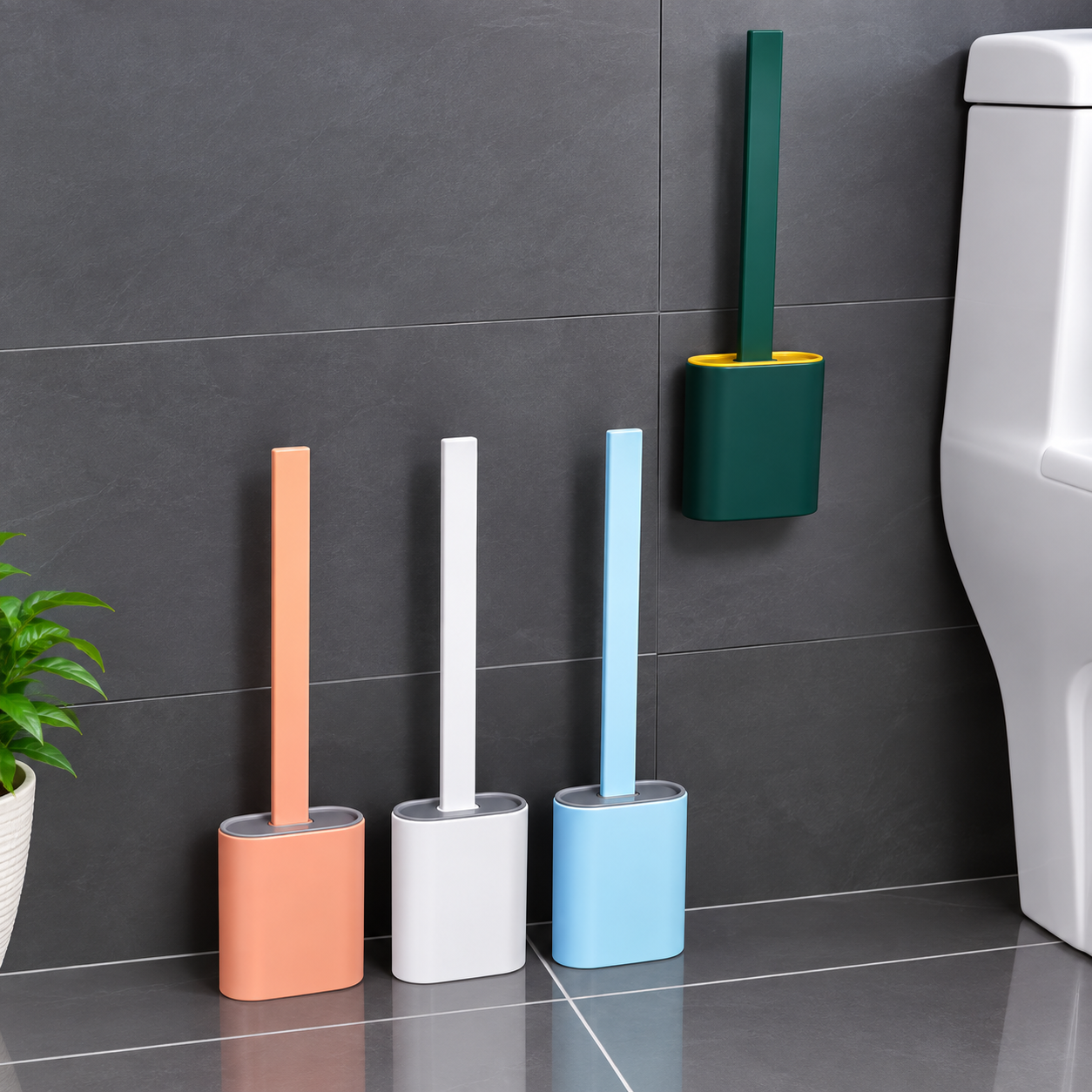 Escobillare de baño cepillo punta flexible silicona 