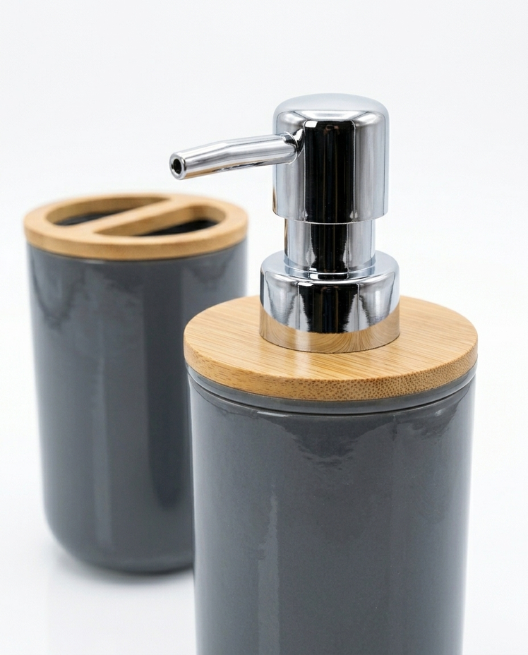Set de Baño Iruya Gris Oscuro