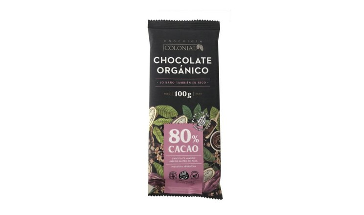 CHOCOLATE ORGANICO 80% CACAO X 100G - COLONIAL