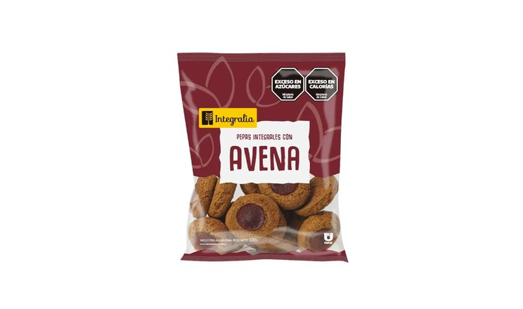 PEPAS INTEGRALES CON AVENA X 220G - INTEGRALIA