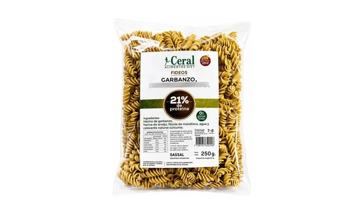 FIDEO PROTEICO GARBANZO S/TACC X 250G - CERAL
