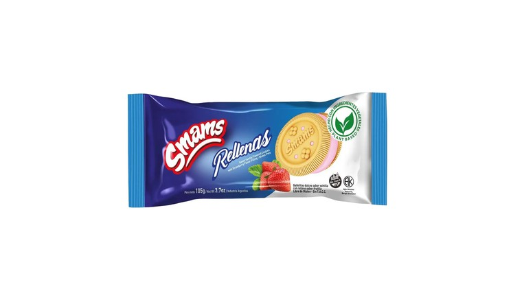 GALLETITAS RELLENAS SABOR FRUTILLA X 105G - SMAMS