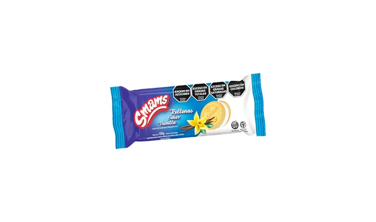 GALLETITAS RELLENAS SABOR VAINILLA X 105G - SMAMS
