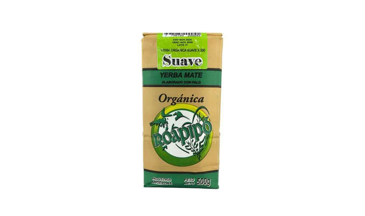 YERBA MATE ORGANICA SUAVE X 500G - ROAPIPO