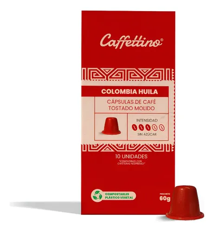 CAFE CAPSULAS NESPRESSO COLOMBIA X 10U- CAFFETTINO
