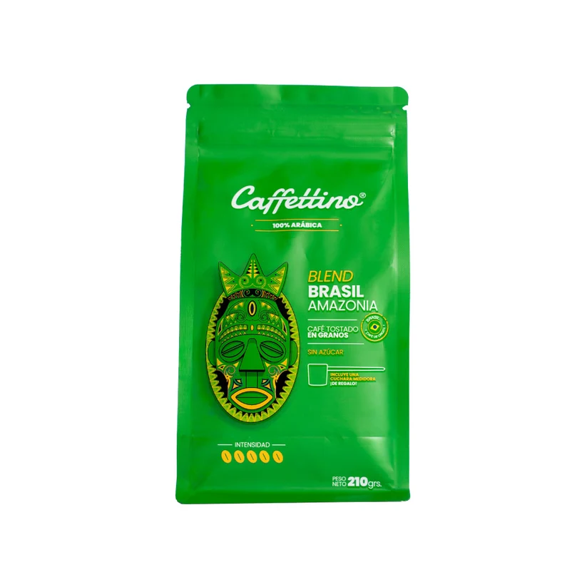 CAFE TOSTADO EN GRANOS BRASIL X 210G - CAFFETTINO