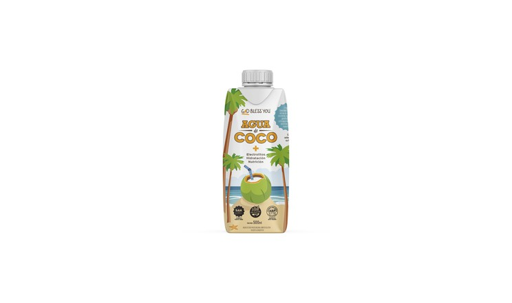 AGUA DE COCO X 500ML - GOD BLESS YOU
