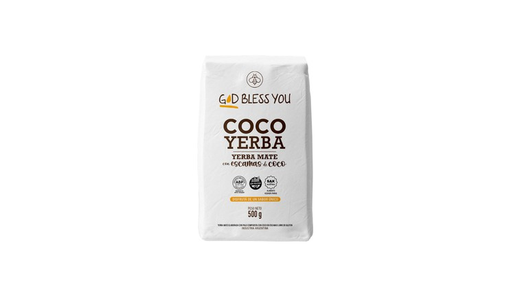 YERBA CON ESCAMAS DE COCO X 500G - GOD BLESS YOU