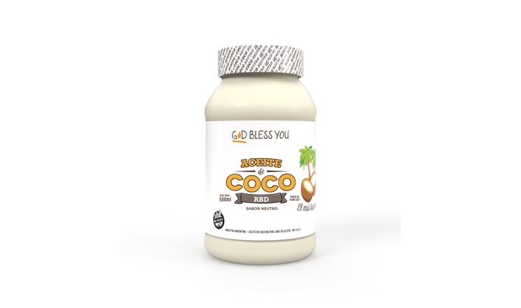 ACEITE DE COCO NEUTRO X 500ML - GOD BLESS YOU