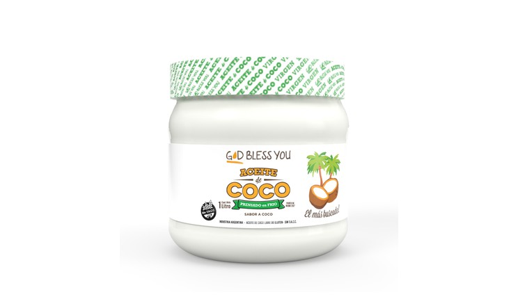 ACEITE DE COCO VIRGEN X 1L - GOD BLESS YOU
