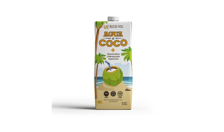 AGUA DE COCO X 1L - GOD BLESS YOU