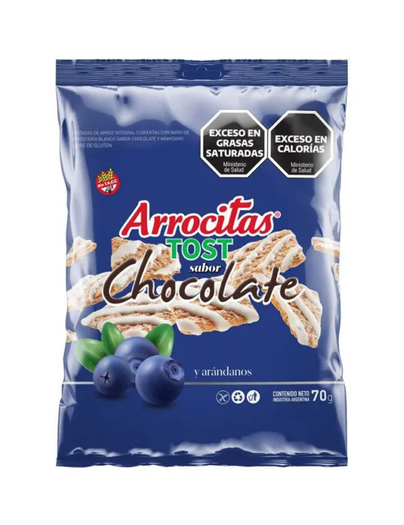 ARROCITAS TOST CHOCO BLANCO Y ARANDANOS X 70G