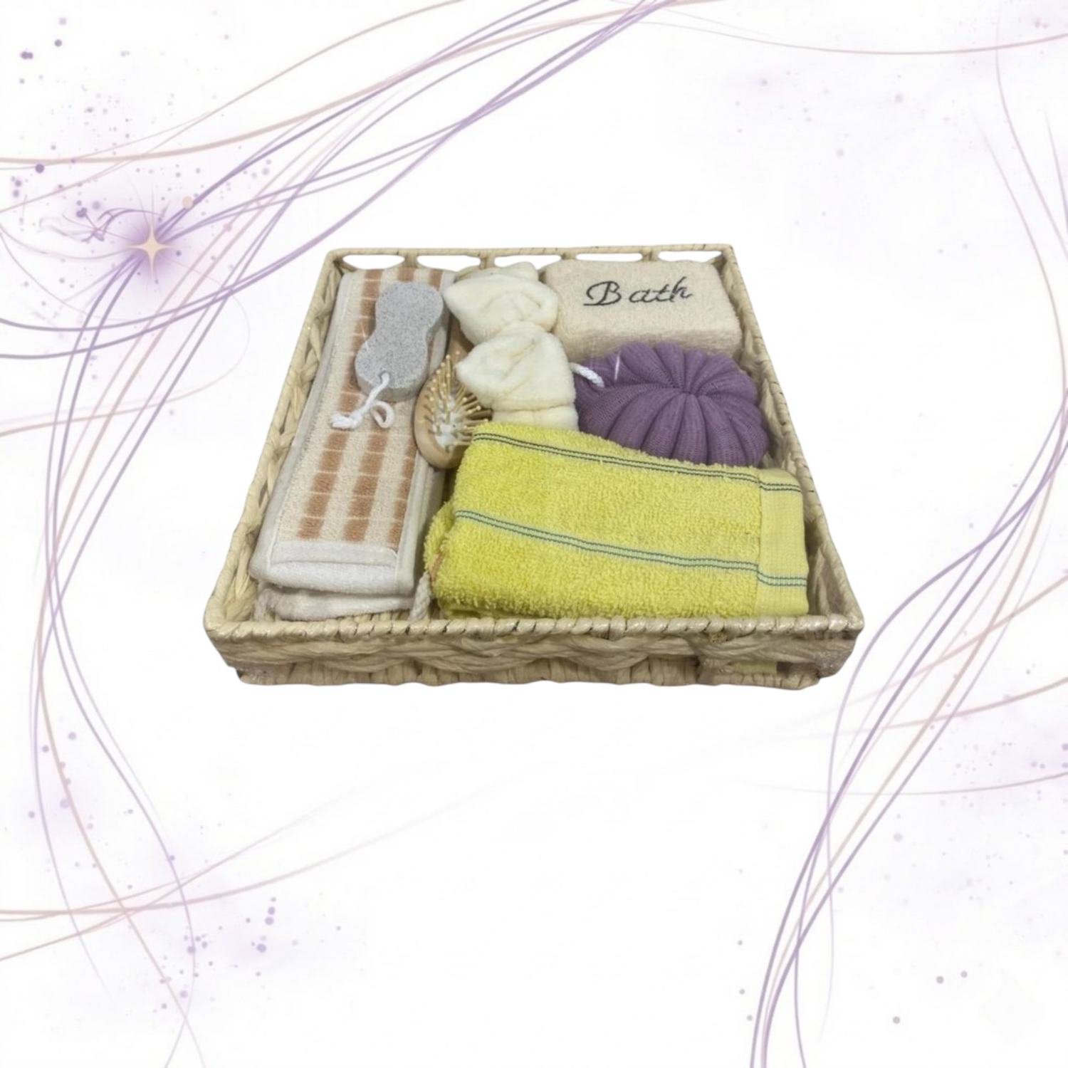 SET DE BAÑO, ESPONJAS Y GUANTES