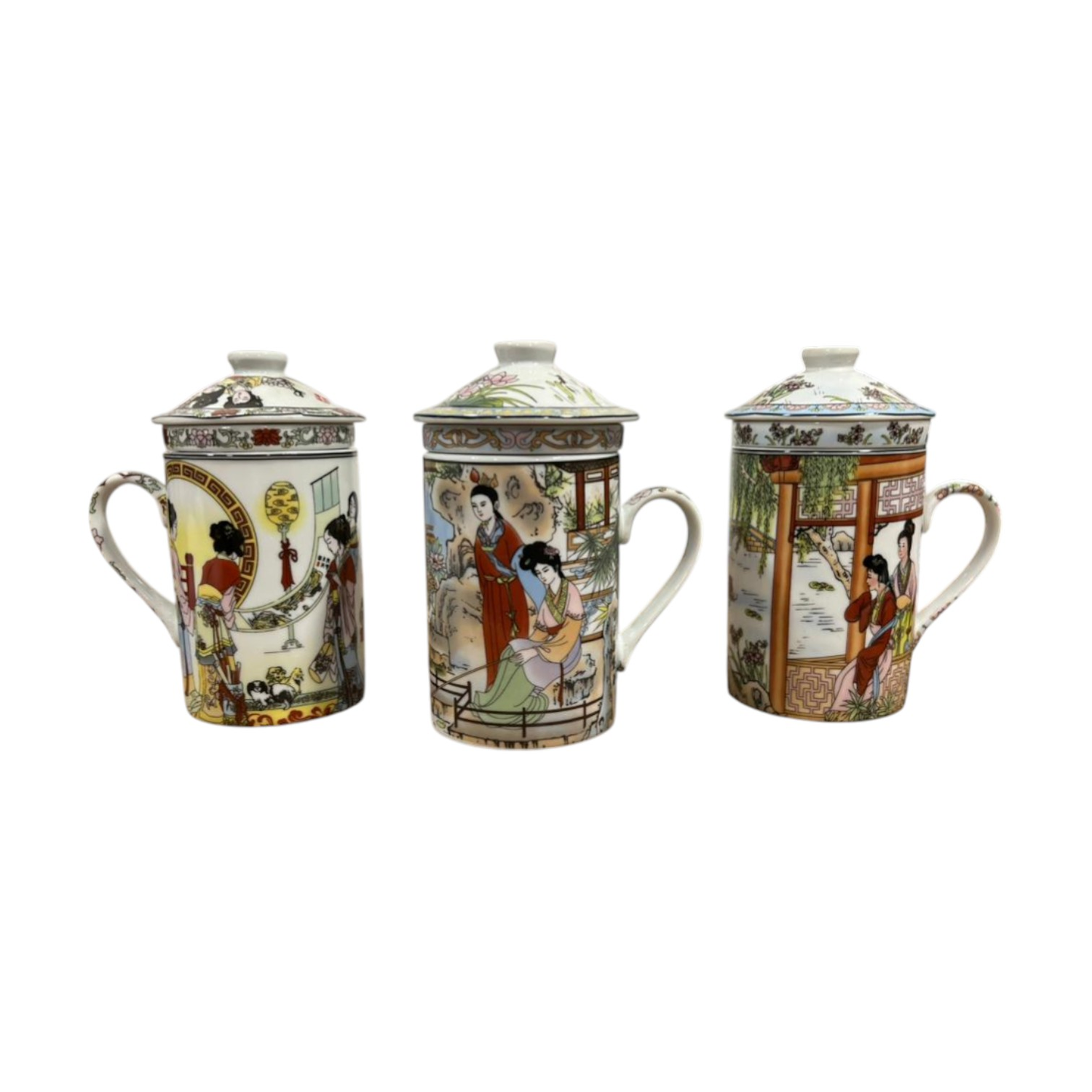 TAZA CHINA CON TAPA
