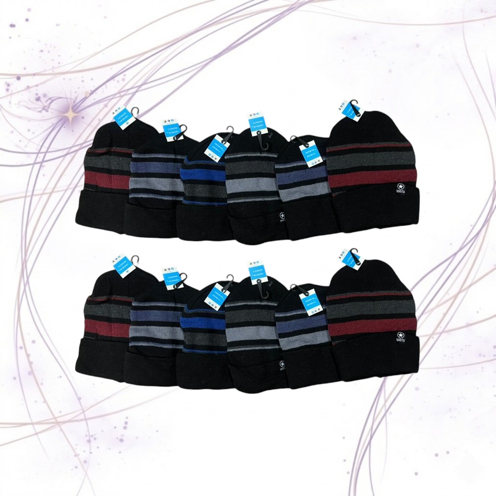 GORRO HOMBRE RAYADO X12