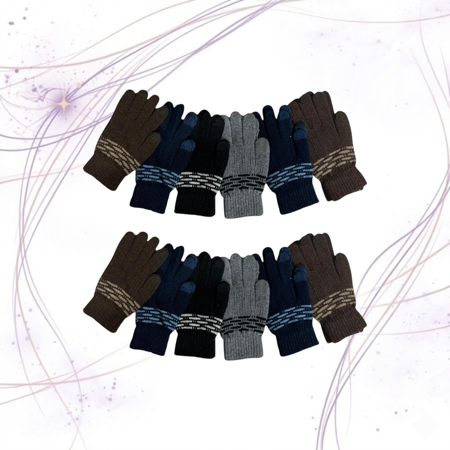 GUANTES HOMBRE LANA TACTIL X12