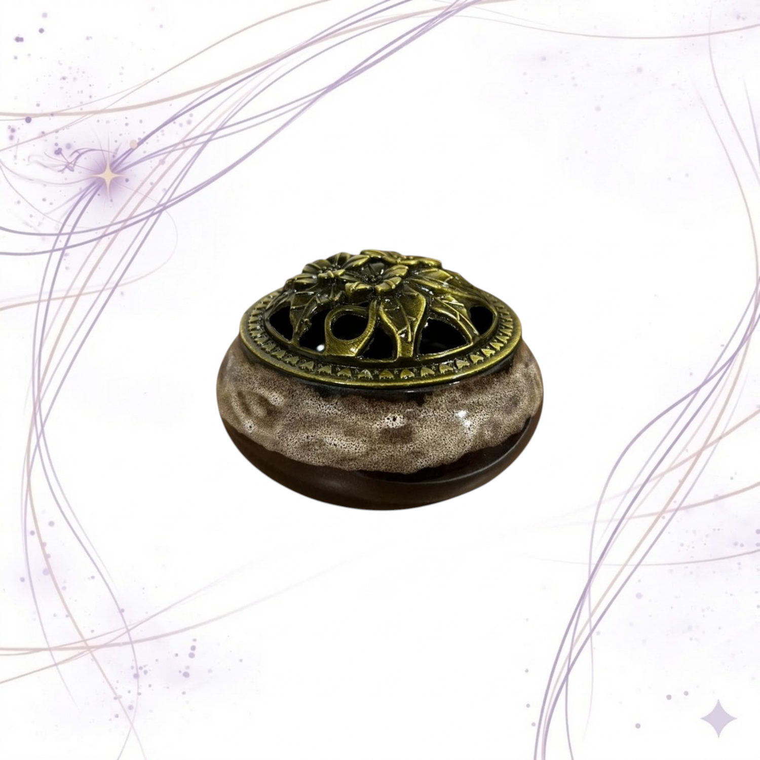 SAHUMADOR DE CERAMICA C/ FORMA DE CAZUELA 