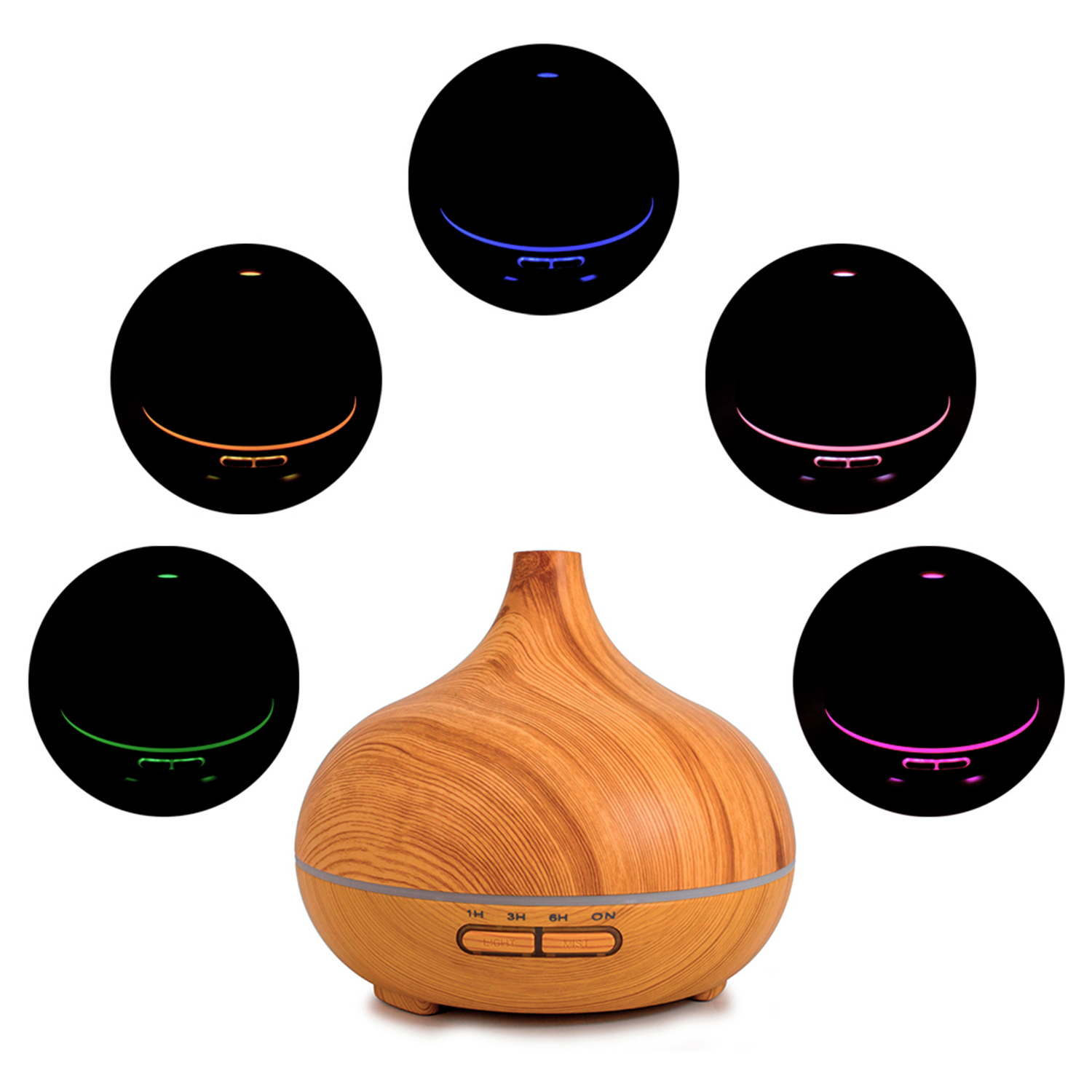 MT08555 AROMATIZADOR SIMIL MADERA CON LUZ LED MULTICOLOR 2