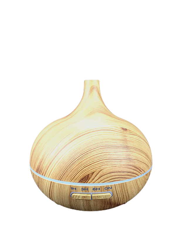 MT08555 AROMATIZADOR SIMIL MADERA CON LUZ LED MULTICOLOR 4