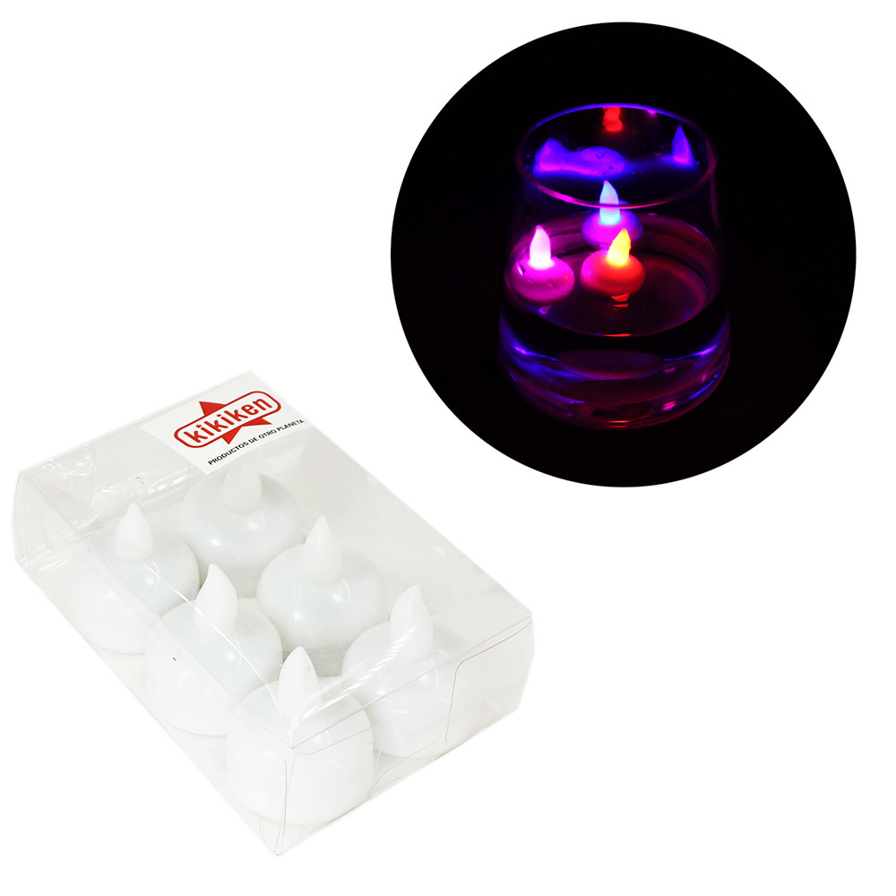 MT07810 LUZ LED CON DISEÑO DE VELAS DE COLORES- SET X6 (PRECIO POR UNIDAD) 2007505078105