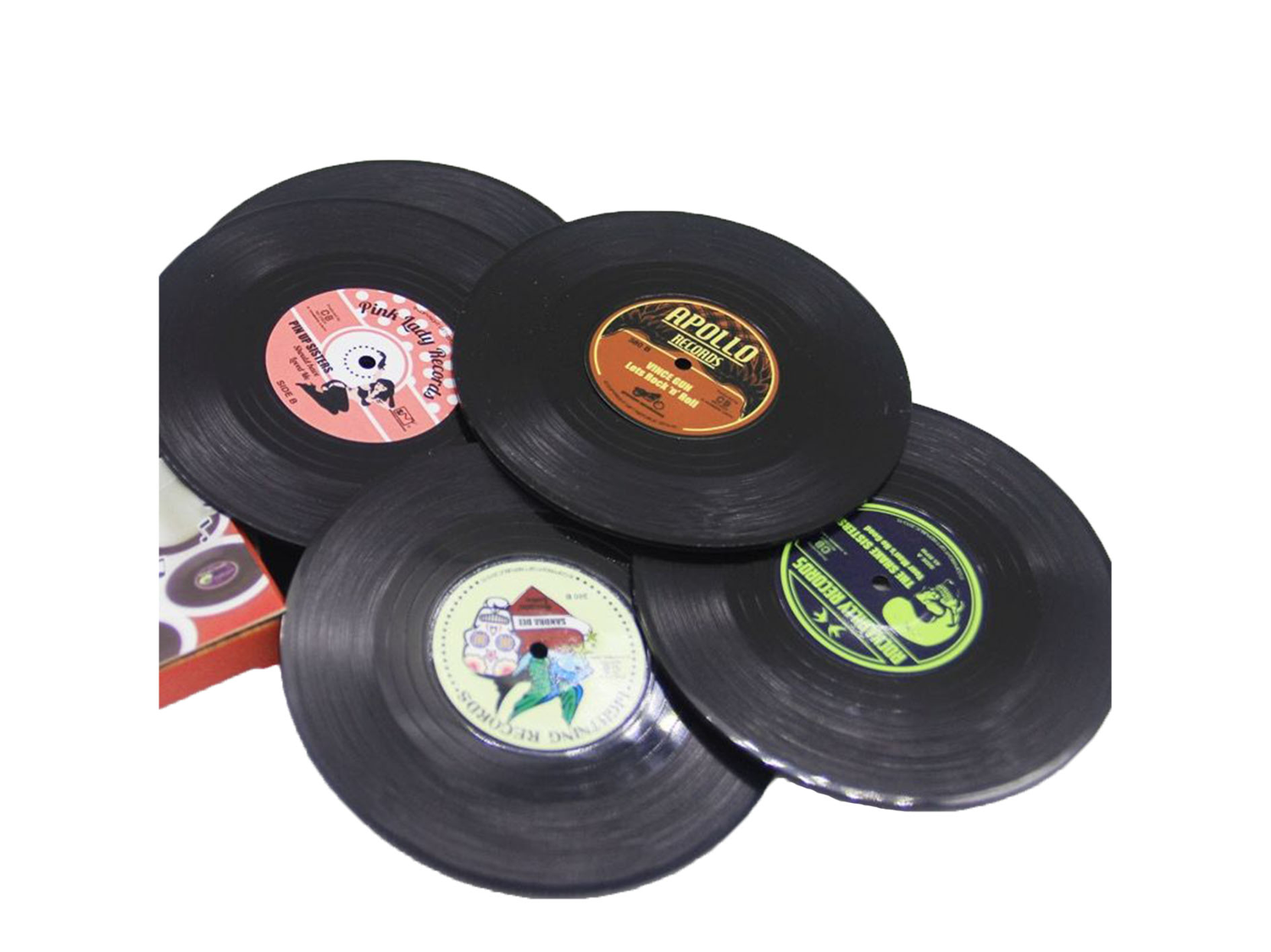 MT07607 SET X6 POSAVASOS DISEÑO VINILO 2