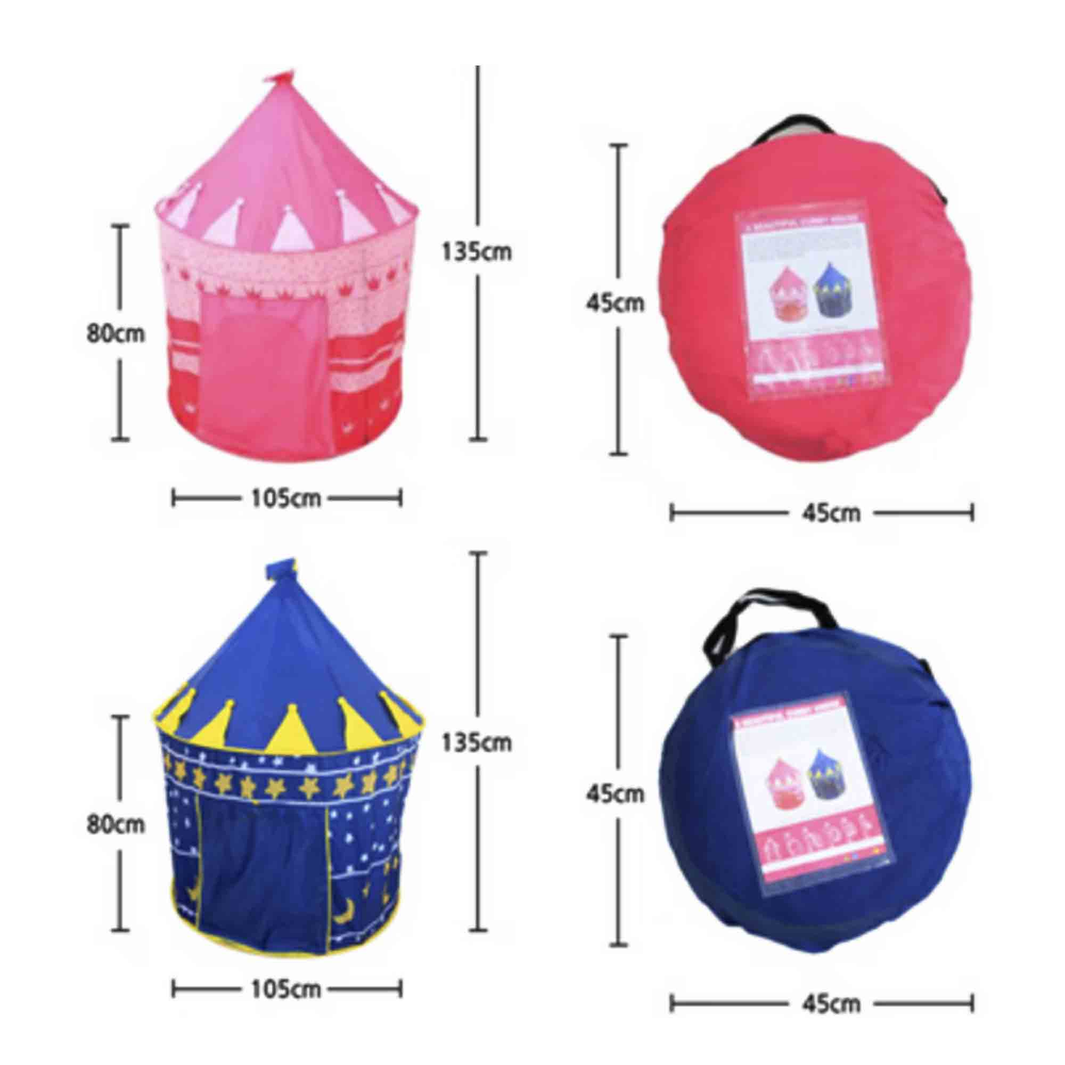 MT08775 CARPA CASTILLO (AZUL) - CASITA DE JUEGOS PLEGABLE 4