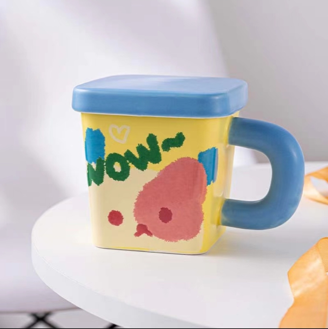 MT09331 TAZA CERAMICA CUADRADA ANIMALES 3