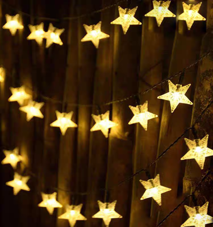 AA2100 GUIRNALDA CON 30 LUCES DE ESTRELLAS CÁLIDO 5M