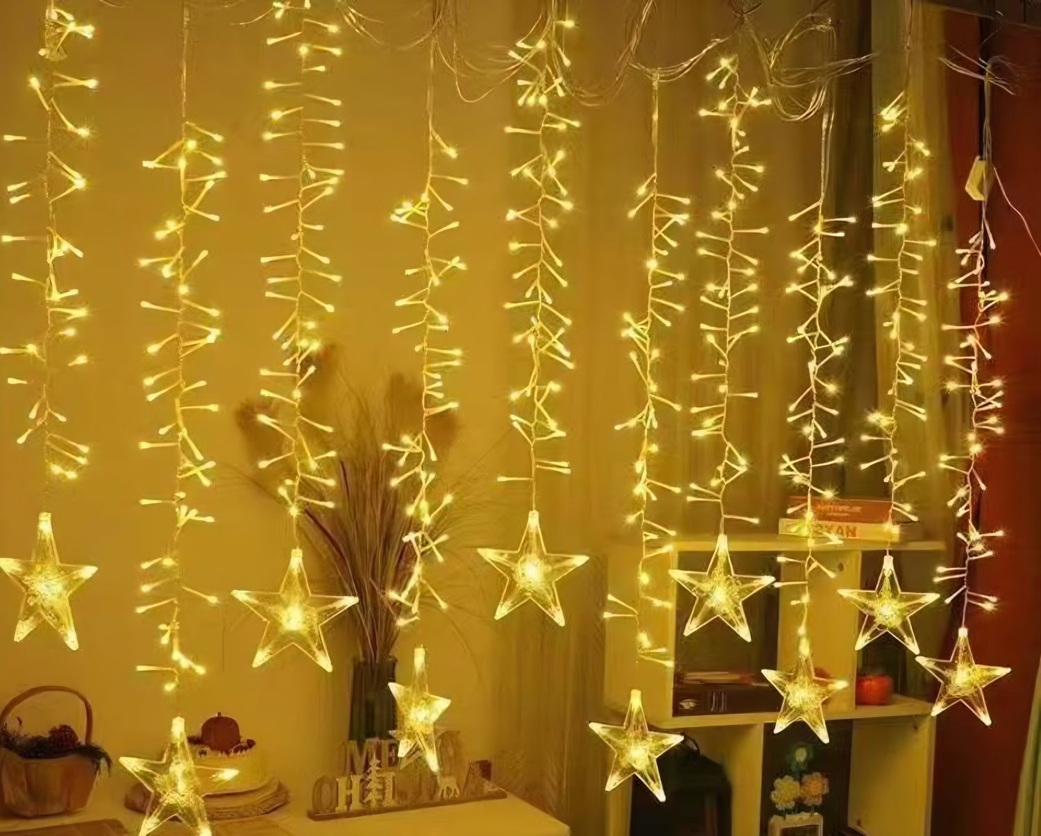 AA2105 LUCES CON ESTRELLA 480L 10 TIRAS LUZ CÁLIDO