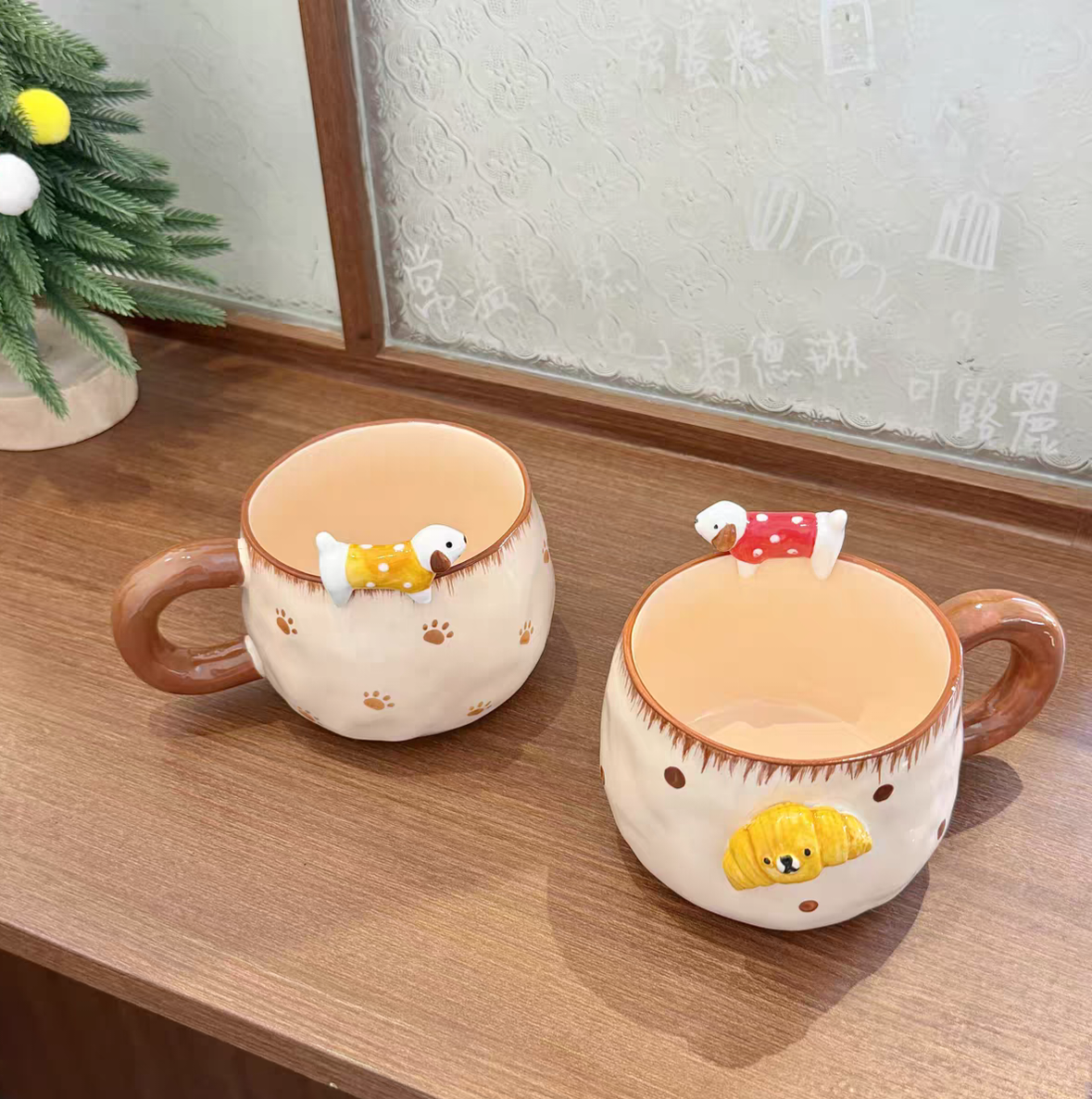AA2363 TAZA CERAMICA CON PERRITO Y MEDIALUNA 2