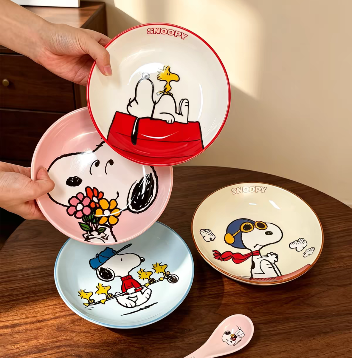 AA2568 PLATO CERAMICA ROSA PERRITO 3