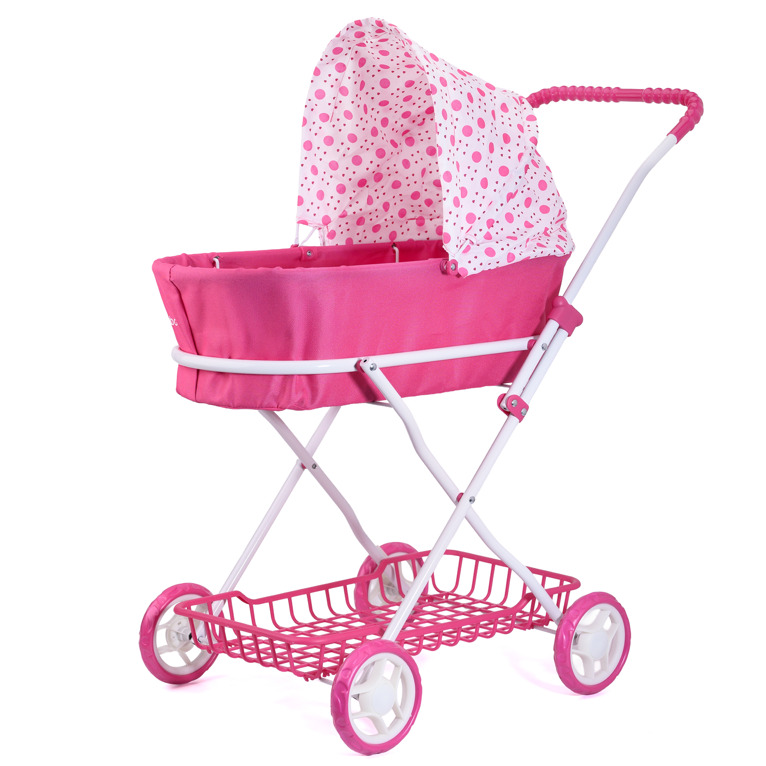 Coche cuna de muñeca con bolso