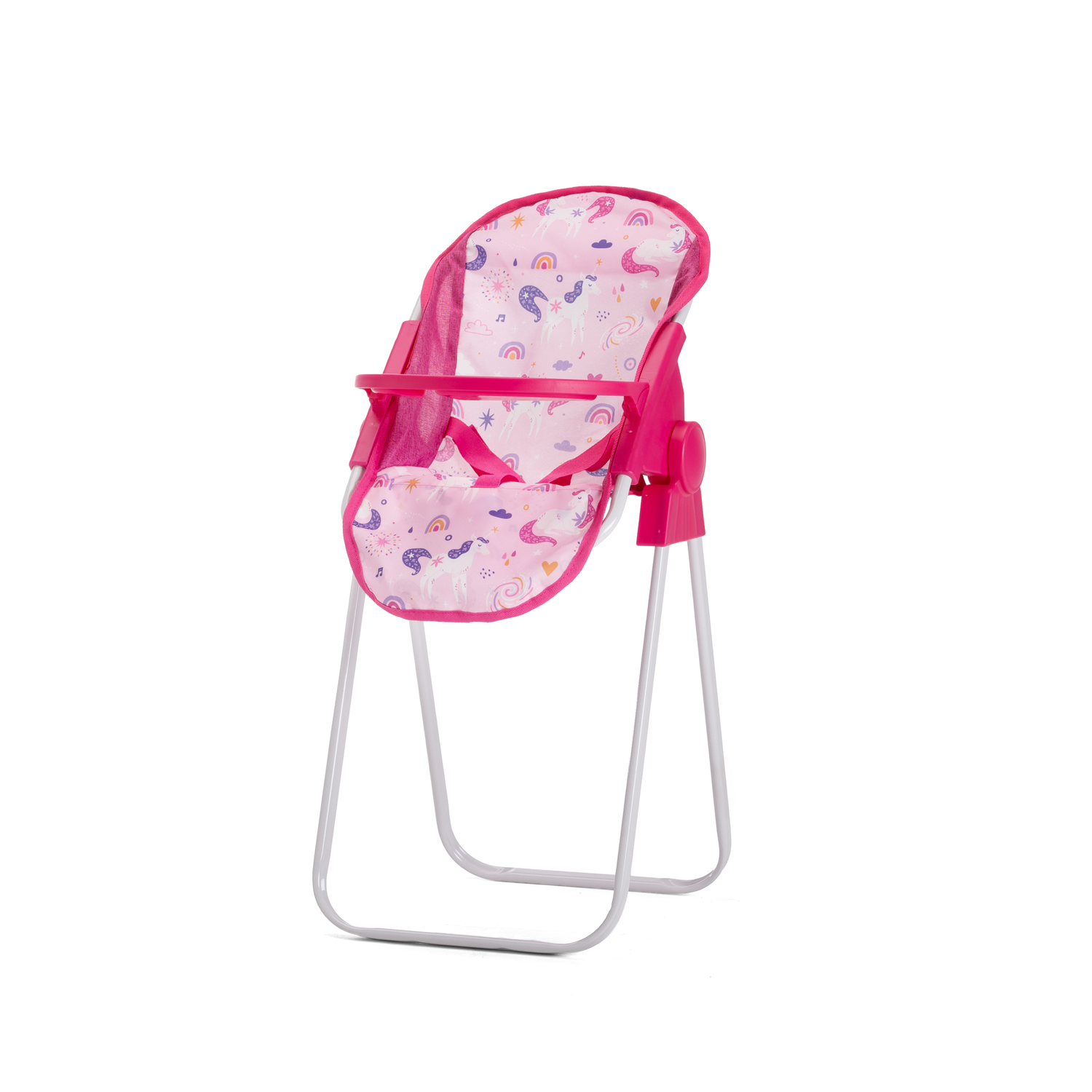 Set coche muñeca, cuna, silla de comer