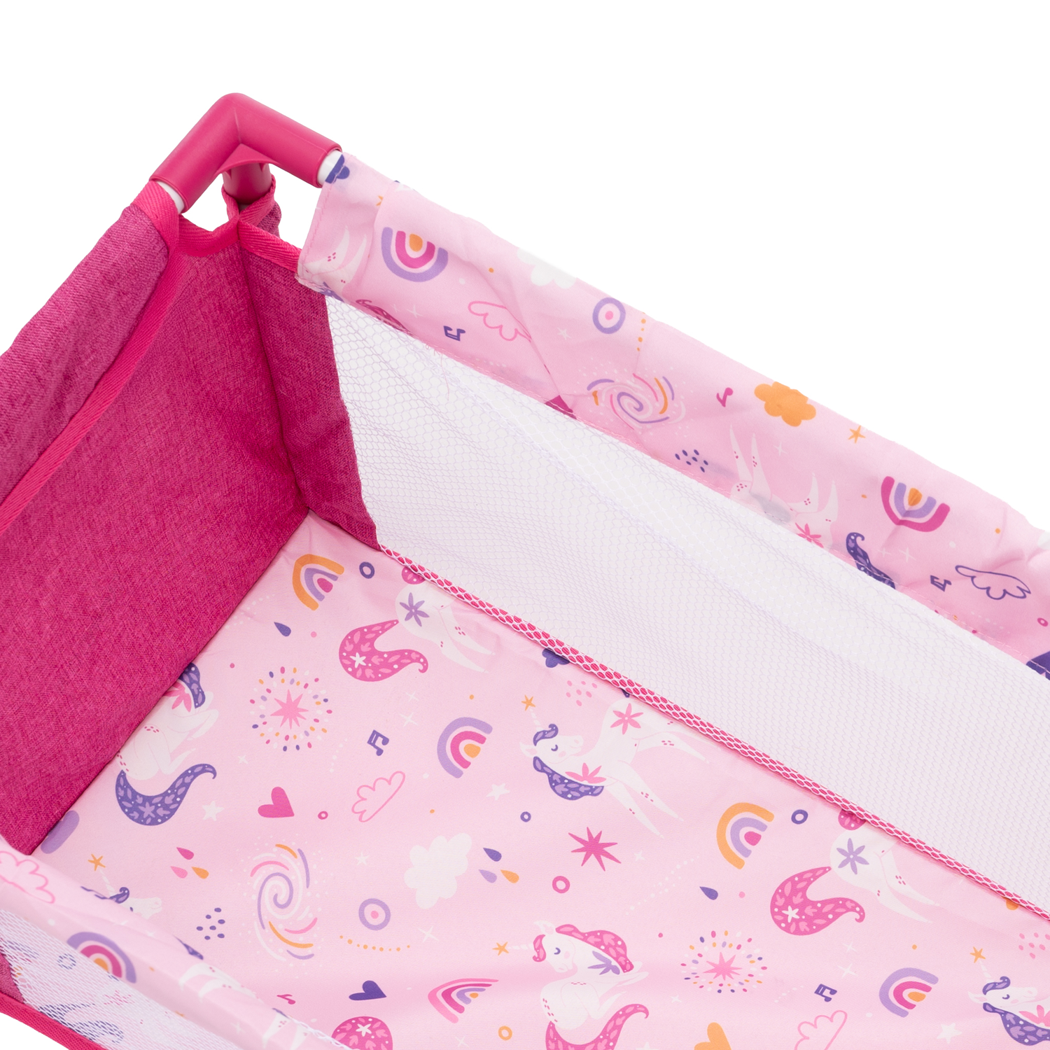 Set coche muñeca, cuna, silla de comer