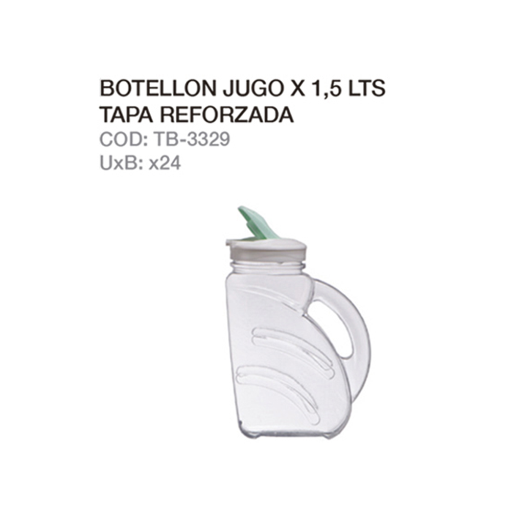 Botellon Jugo X 1.5 Lts Tapa Reforzada